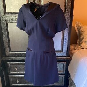 Nicole Miller Nautical Mini Dress with V-neck and Sailor top.